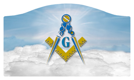 DASHELL-370-BL Masonic Lodge Clouds Blue